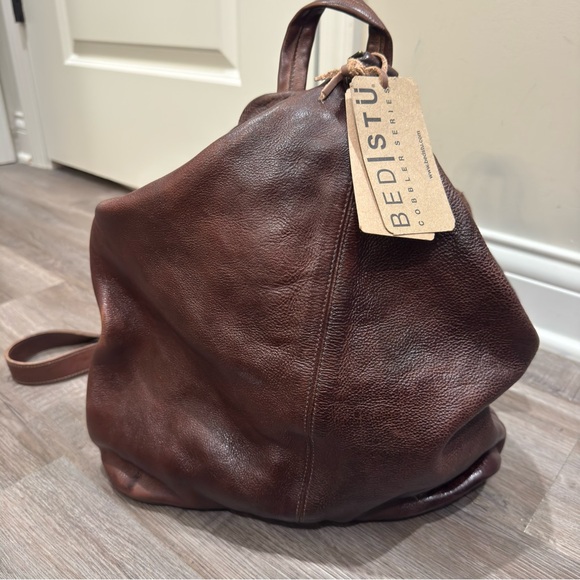 Bed Stu Delta Teak Rustic Leather Bag Backpack - Picture 2 of 13